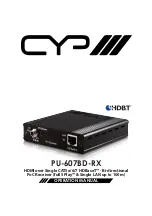 CYP 5Play HDBaseT PU-507-RX Operation Manual предпросмотр