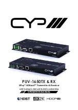 CYP 5Play PUV-1650RX Operation Manual предпросмотр