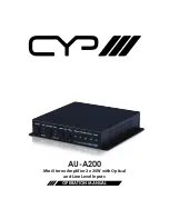 CYP AU-A200 Operation Manual preview