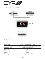 Предварительный просмотр 5 страницы CYP AU-D3-192 Operation Manual