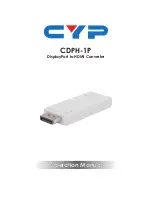 CYP CDPH-1P Operation Manuals предпросмотр