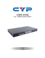 Предварительный просмотр 1 страницы CYP CDPS-41SQ Operation Manual