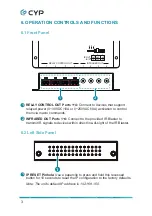 Preview for 8 page of CYP CDPS-CS6 Operation Manual