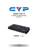 CYP CDPS-CS7-S Operation Manual предпросмотр