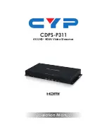 CYP CDPS-P311 Operation Manual preview