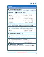 Preview for 31 page of CYP CDPS-P311 Operation Manual