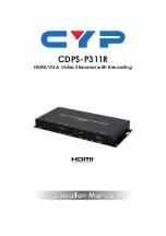 CYP CDPS-P311R Operation Manual предпросмотр