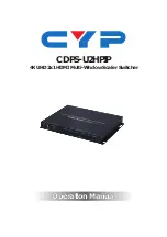 CYP CDPS-U2HPIP Operation Manual preview