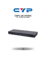 CYP CDPS-UA1H10HS Operation Manual preview