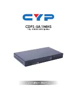 CYP CDPS-UA1H2HS Operation Manual preview