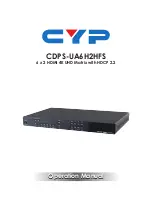 CYP CDPS-UA6H2HFS Operation Manual preview