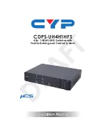 CYP CDPS-UH4H1HFS Operation Manual предпросмотр