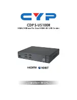 CYP CDPS-US100R Operation Manual предпросмотр