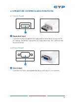 Предварительный просмотр 7 страницы CYP CDPV-1A Operation Manual