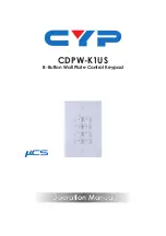 CYP CDPW-K1US Operation Manual предпросмотр