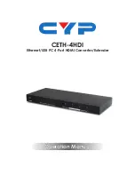 CYP CETH-4HDI Operation Manual предпросмотр