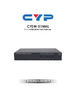 CYP CFSW-51MHL Operation Manual preview