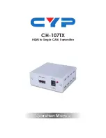 Предварительный просмотр 1 страницы CYP CH-107TX Operation Manual