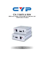 Preview for 1 page of CYP CH-1106TX & RX Operation Manual