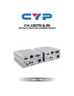 CYP CH-1507RX Operation Manual preview