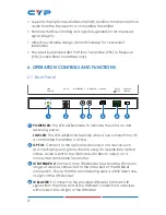 Preview for 8 page of CYP CH-1529RXV Operation Manual