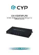 CYP CH-1539TXPLPD Operation Manual preview