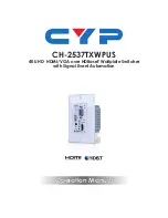 CYP CH-2537TXWPUS Operation Manuals preview