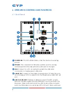 Предварительный просмотр 8 страницы CYP CH-2602TXWPUS Operation Manual