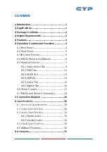 Предварительный просмотр 5 страницы CYP CH-2603RX Operation Manual