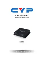 Предварительный просмотр 1 страницы CYP CH-331H-RX Operation Manual