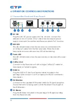 Preview for 8 page of CYP CH-506RXPLBD Operation Manual