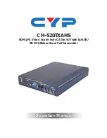 CYP CH-520TXAHS Operation Manual предпросмотр