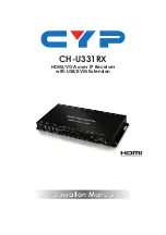 CYP CH-U331RX Operation Manual preview