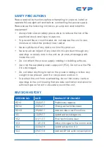 Preview for 3 page of CYP CH-U331RX Operation Manual