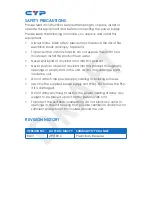 Preview for 4 page of CYP CHDBT-1H2CE Operation Manual