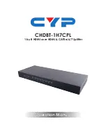 CYP CHDBT-1H7CPL Operation Manual предпросмотр