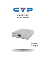 CYP CHDBX-1C Operation Manual preview