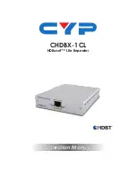 Предварительный просмотр 1 страницы CYP CHDBX-1CL Operation Manual