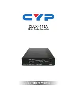 CYP CLUX-11SA Operation Manual предпросмотр