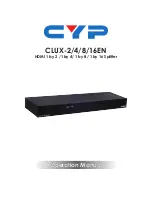 CYP CLUX-16EN Operation Manual preview