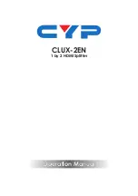 Предварительный просмотр 1 страницы CYP CLUX-2EN Operation Manual