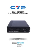 CYP CLUX-3D12S1A Operation Manual preview