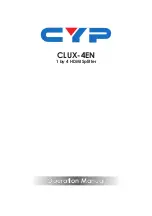 Preview for 1 page of CYP CLUX-4EN Operation Manual