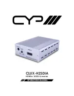 CYP CLUX-H2SDIA Operation Manual предпросмотр