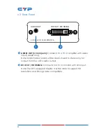 Предварительный просмотр 8 страницы CYP CLUX-SDI2DVIA Operation Manual