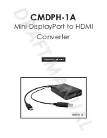 Предварительный просмотр 1 страницы CYP CMDPH-1A Operation Manual