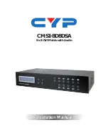 CYP CMSI-8D8DSA Operation Manual предпросмотр