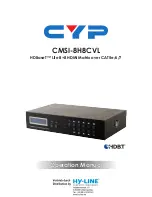 CYP CMSI-8H8CVL Operation Manual preview