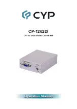 CYP CP-1262DI Operation Manual предпросмотр