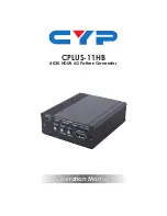 Preview for 1 page of CYP CPLUS-11HB Operation Manual